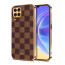 Vaku ® Samsung Galaxy M12 Cheron Series Leather Stitched Gold Electroplated Soft TPU Back Cover