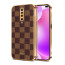 Vaku ® POCO X2 Cheron Series Leather Stitched Gold Electroplated Soft TPU Back Cover