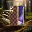 Vaku ® Samsung Galaxy Note 20 Ultra Cheron Series Leather Stitched Gold Electroplated Soft TPU Back Cover