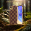 Vaku ® Samsung Galaxy A12 Cheron Series Leather Stitched Gold Electroplated Soft TPU Back Cover
