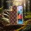 Vaku ® Redmi Note 10S Cheron Series Leather Stitched Gold Electroplated Soft TPU Back Cover