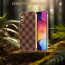 Vaku ® Samsung Galaxy A50 Cheron Series Leather Stitched Gold Electroplated Soft TPU Back Cover