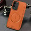Vaku ® Vivo V29 5G Maxtron Leather Stitched Magnetic Magsafe Non-Slip Grip Shockproof Back Cover