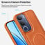 Vaku ® Vivo Y29 5G Maxtron Leather Stitched Magnetic Magsafe Non-Slip Grip Shockproof Back Cover