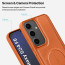 Vaku ® Samsung Galaxy S24 FE Maxtron Leather Stitched Magnetic Magsafe Non-Slip Grip Shockproof Back Cover
