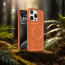 Vaku ® Apple iPhone 15 Pro Maxtron Leather Stitched Magnetic Magsafe Non-Slip Grip Shockproof Back Cover