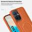 Vaku ® Vivo Y75 5G Maxtron Leather Stitched Magnetic Magsafe Non-Slip Grip Shockproof Back Cover