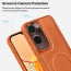 Vaku ® Vivo Y28s 5G Maxtron Leather Stitched Magnetic Magsafe Non-Slip Grip Shockproof Back Cover