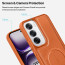Vaku ® Oppo Reno12 5G Maxtron Leather Stitched Magnetic Magsafe Non-Slip Grip Shockproof Back Cover