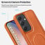 Vaku ® Samsung Galaxy A54 5G Maxtron Leather Stitched Magnetic Magsafe Non-Slip Grip Shockproof Back Cover