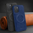 Vaku ® Vivo V25 5G Maxtron Leather Stitched Magnetic Magsafe Non-Slip Grip Shockproof Back Cover