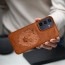 Vaku ® Samsung Galaxy A15 5G Lion Embossed Luxury Designer Leather Protective Back Cover Case