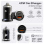 Vaku ® Voltryder USB C 45W Dual Port Fast USB Car Charger With Power Delivery &Quick Charger 3.0 Compatible with iPhone 15 / 15 Plus / 15 Pro Max / 14 / 14  Plus / 14 Pro Max