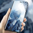 Vaku ® Samsung Galaxy J8 Mate Smart Awakening Mirror Folio Metal Electroplated PC Flip Cover