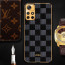 Vaku ® Redmi Note 11T 5G Cheron Series Leather Stitched Gold Electroplated Soft TPU Back Cover