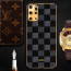 Vaku ® Samsung Galaxy S20 Plus Cheron Series Leather Stitched Gold Electroplated Soft TPU Back Cover