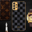 Vaku ® Samsung Galaxy A33 5G Cheron Series Leather Stitched Gold Electroplated Soft TPU Back Cover