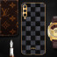 Vaku ® Samsung Galaxy A50 Cheron Series Leather Stitched Gold Electroplated Soft TPU Back Cover