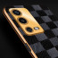 Vaku ® Oppo A55 Cheron Leather Electroplated Soft TPU Back Cover