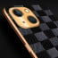 Vaku ® Apple iPhone 13 Cheron Leather Electroplated Soft TPU Back Cover