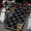 Vaku ® OnePlus Nord CE Cheron Series Leather Stitched Gold Electroplated Soft TPU Back Cover