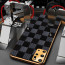 Vaku ® Samsung Galaxy S20 Plus Cheron Series Leather Stitched Gold Electroplated Soft TPU Back Cover