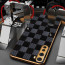 Vaku ® OnePlus Nord Cheron Series Leather Stitched Gold Electroplated Soft TPU Back Cover