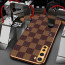 Vaku ® OnePlus Nord Cheron Series Leather Stitched Gold Electroplated Soft TPU Back Cover