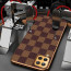 Vaku ® Samsung Galaxy A12 Cheron Series Leather Stitched Gold Electroplated Soft TPU Back Cover