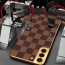 Vaku ® Samsung Galaxy S22 Cheron Leather Electroplated Soft TPU Back Cover