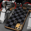 Vaku ® Samsung Galaxy M31 Cheron Series Leather Stitched Gold Electroplated Soft TPU Back Cover