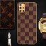 Vaku ® Samsung Galaxy A51 Cheron Series Leather Stitched Gold Electroplated Soft TPU Back Cover