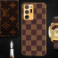 Vaku ® Samsung Galaxy Note 20 Ultra Cheron Series Leather Stitched Gold Electroplated Soft TPU Back Cover