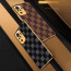 Vaku ® Redmi Note 10S Cheron Series Leather Stitched Gold Electroplated Soft TPU Back Cover