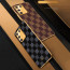 Vaku ® Samsung Galaxy S10 lite Cheron Series Leather Stitched Gold Electroplated Soft TPU Back Cover