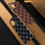 Vaku ® Samsung Galaxy M31 Cheron Series Leather Stitched Gold Electroplated Soft TPU Back Cover