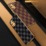 Vaku ® Samsung Galaxy S20 Plus Cheron Series Leather Stitched Gold Electroplated Soft TPU Back Cover