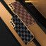 Vaku ® Samsung Galaxy S21 Plus Cheron Series Leather Stitched Gold Electroplated Soft TPU Back Cover