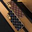 Vaku ® Vivo iQoo Z3 5G Cheron Series Leather Stitched Gold Electroplated Soft TPU Back Cover