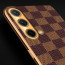 Vaku ® OnePlus Nord CE Cheron Series Leather Stitched Gold Electroplated Soft TPU Back Cover