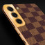 Vaku ® Samsung Galaxy S22 Plus Cheron Leather Electroplated Soft TPU Back Cover