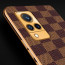 Vaku ® Vivo V21 5G Cheron Leather Electroplated Soft TPU Back Cover
