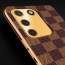 Vaku ® Samsung Galaxy S10 lite Cheron Series Leather Stitched Gold Electroplated Soft TPU Back Cover