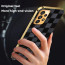 Vaku ® Samsung Galaxy A53 5G Cheron Series Leather Stitched Gold Electroplated Soft TPU Back Cover