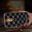 Vaku ® OnePlus 8 Cheron Series Leather Stitched Gold Electroplated Soft TPU Back Cover
