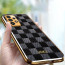 Vaku ® Samsung Galaxy A33 5G Cheron Series Leather Stitched Gold Electroplated Soft TPU Back Cover
