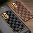 Vaku ® Samsung Galaxy A33 5G Cheron Series Leather Stitched Gold Electroplated Soft TPU Back Cover