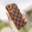 Vaku ® Redmi Note 11 Cheron Series Leather Stitched Gold Electroplated Soft TPU Back Cover
