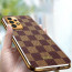 Vaku ® Samsung Galaxy A33 5G Cheron Series Leather Stitched Gold Electroplated Soft TPU Back Cover