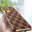 Vaku ® Oppo F19 Pro Cheron Leather Electroplated Soft TPU Back Cover